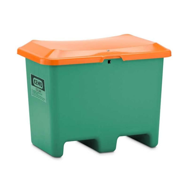 Streugutbehälter Plus 3, 200 l, grün/orange, unterfahrbar
