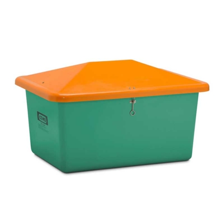 Streugutbehälter 550 l, grün/orange