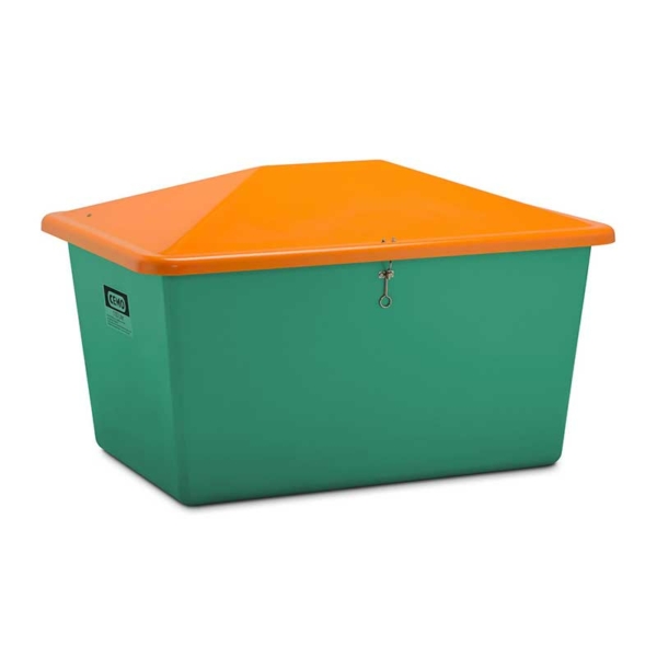 Streugutbehälter 1100 l, grün/orange