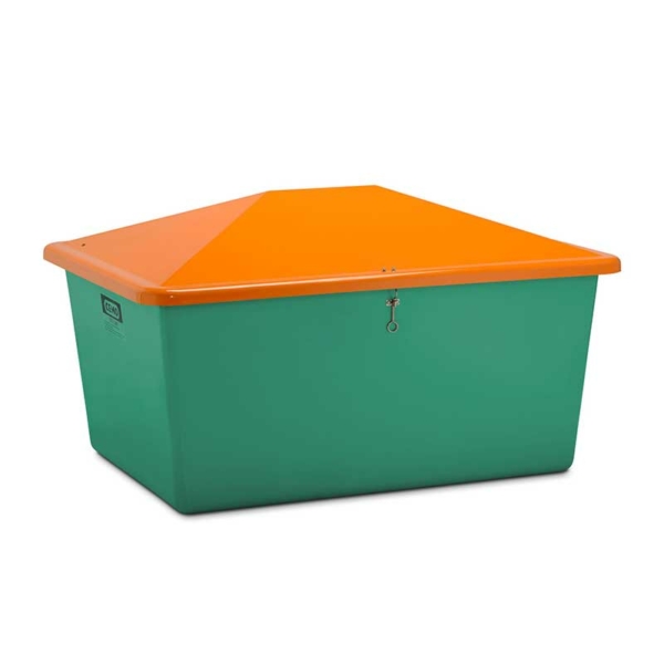 Streugutbehälter 1500 l, grün/orange